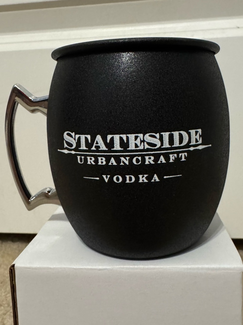 Stateside Black Moscow Mule Mug with Silver Handle 2pk
